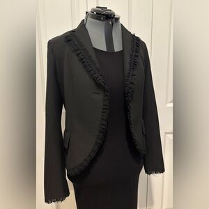 The Limited Black Ruffled Blazer